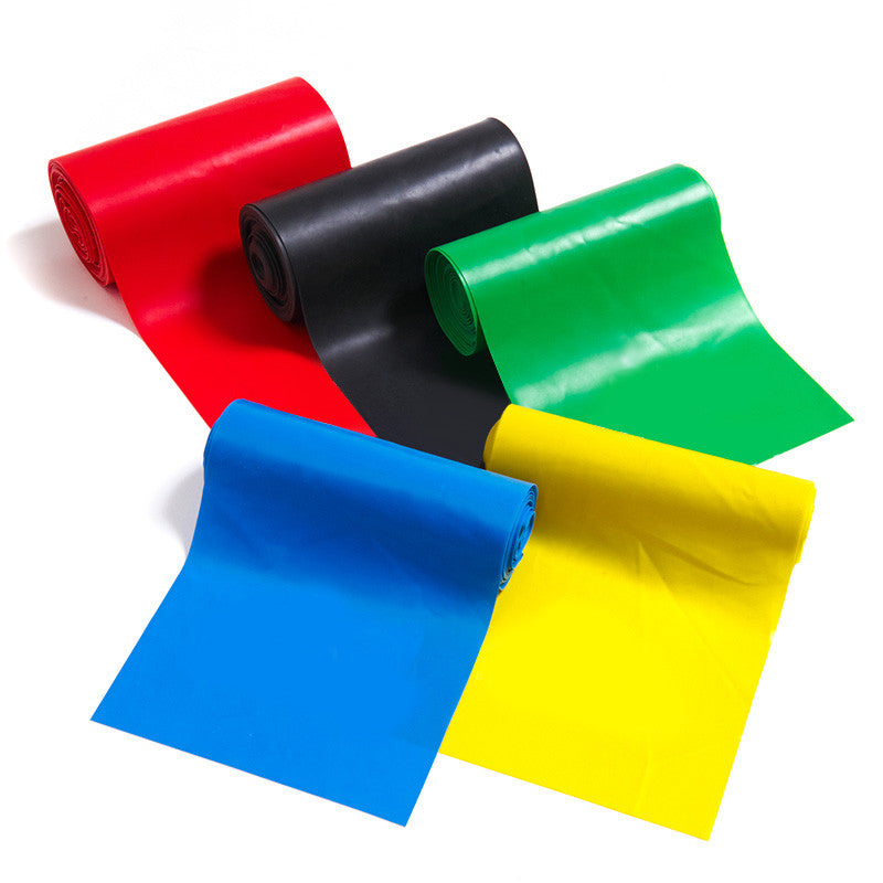 Exercício de tonificação muscular com banda de latex 🏋