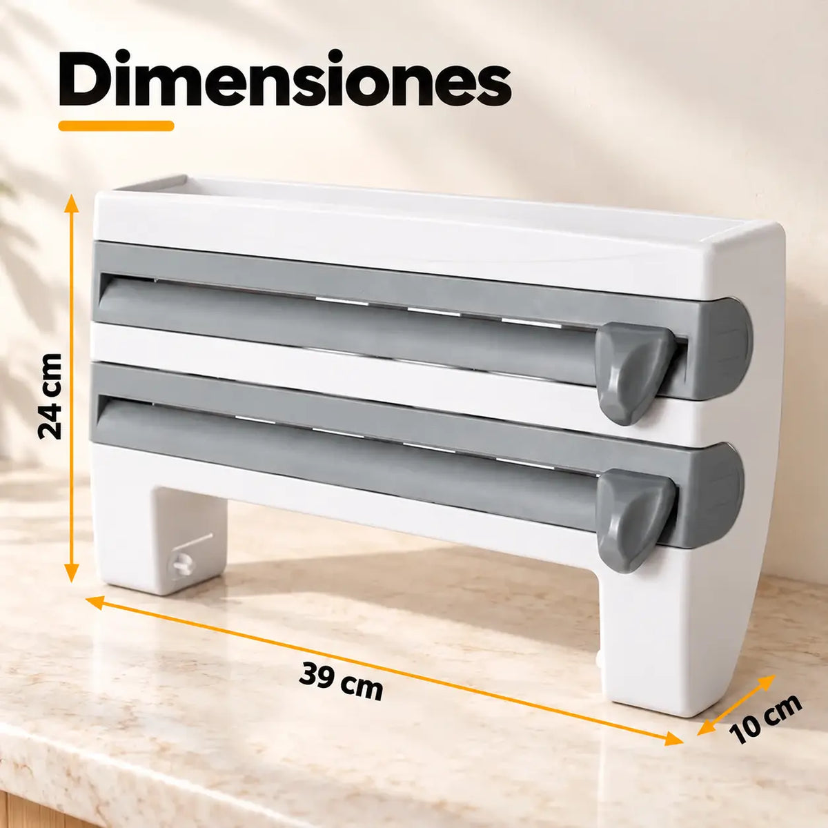 Dispensador de papel de cozinha 4 em 1