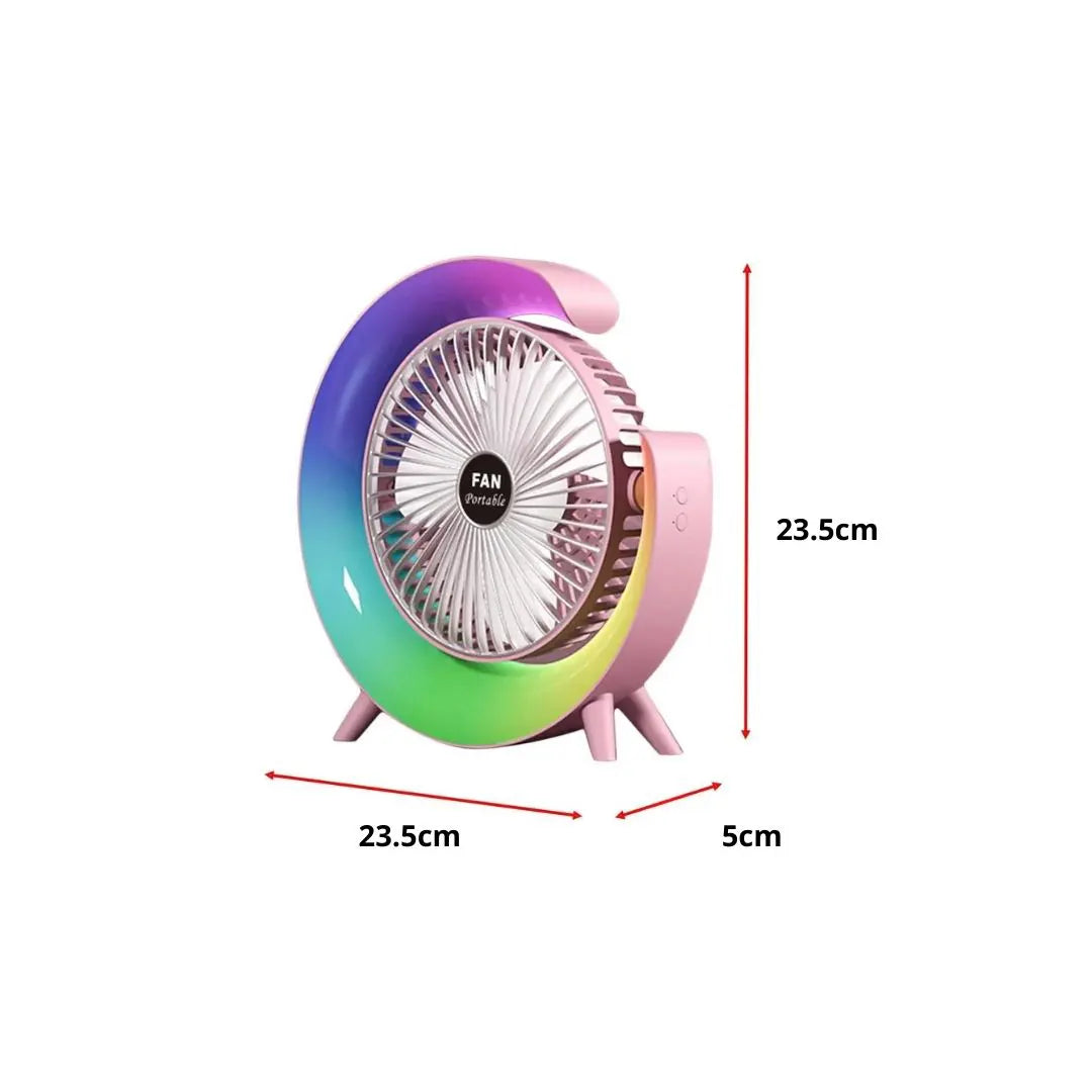 Ventilador de Mesa con Luz RGB 🌀