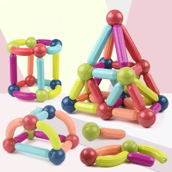 Conjunto de blocos magnéticos com 42 peças