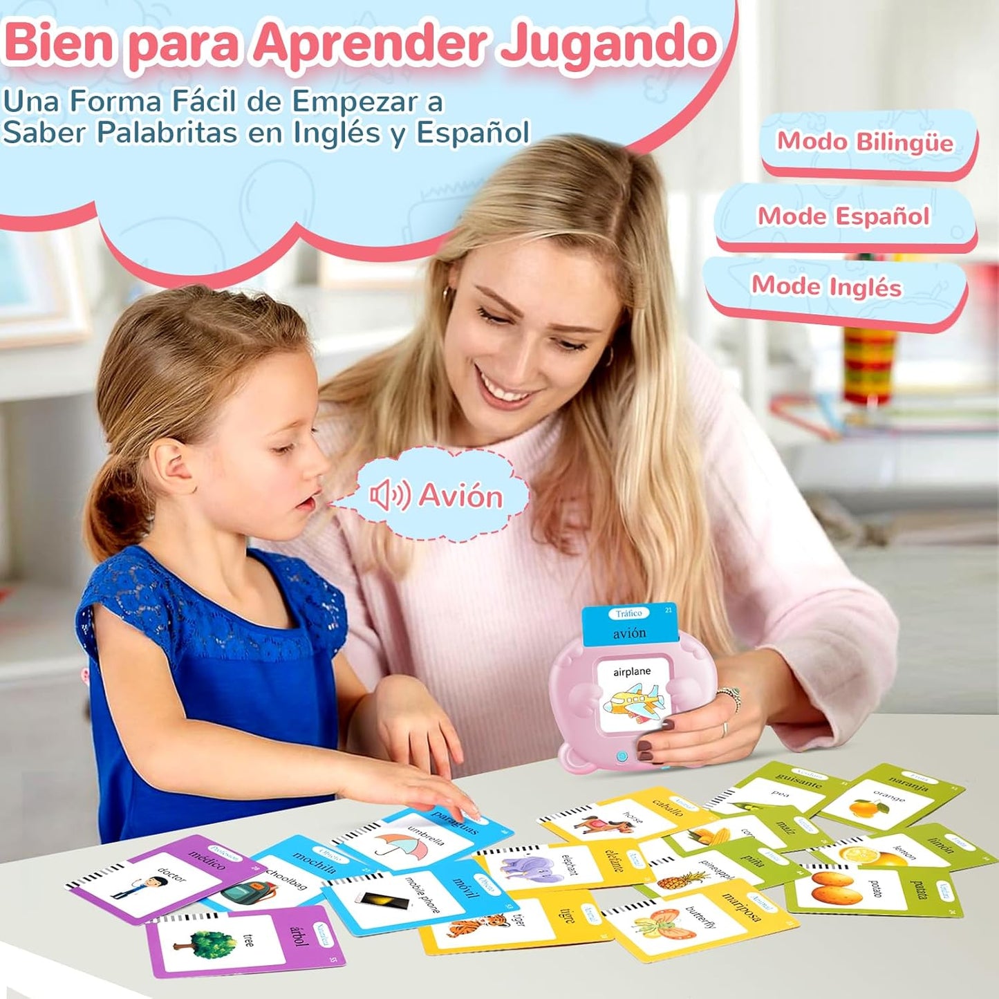 Juguete Montessori Tarjetas de Sonido 224 Palabras