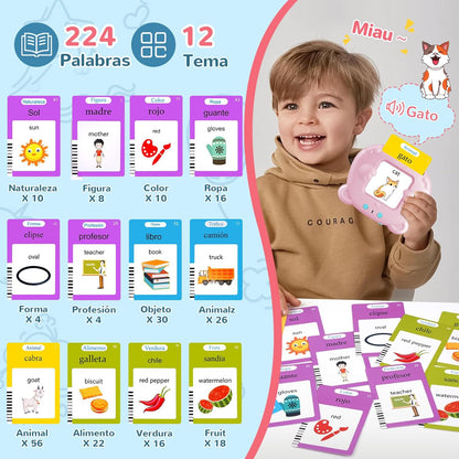 Juguete Montessori Tarjetas de Sonido 224 Palabras