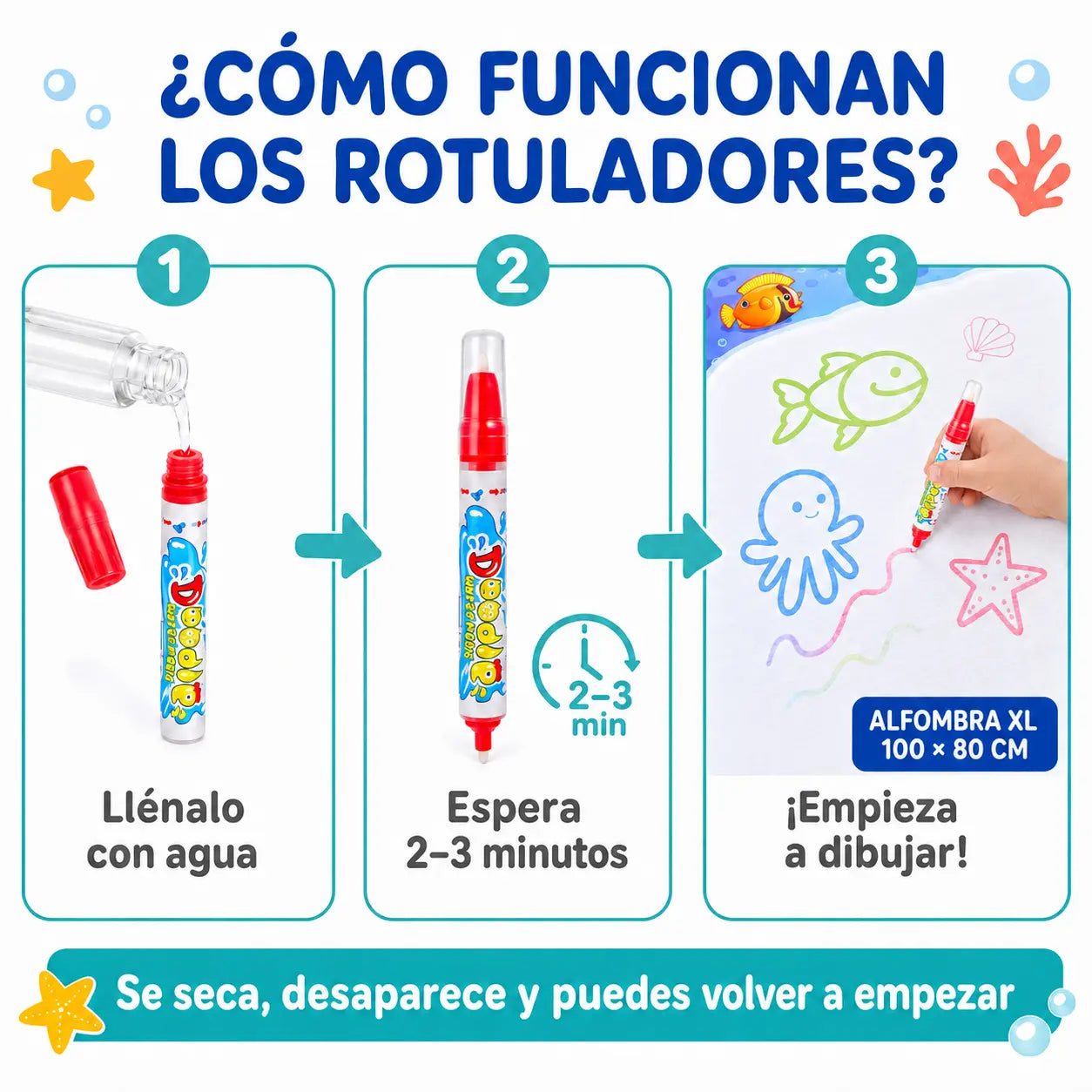 Alfombra Mágica para Dibujar con Agua + Obsequio 🎁