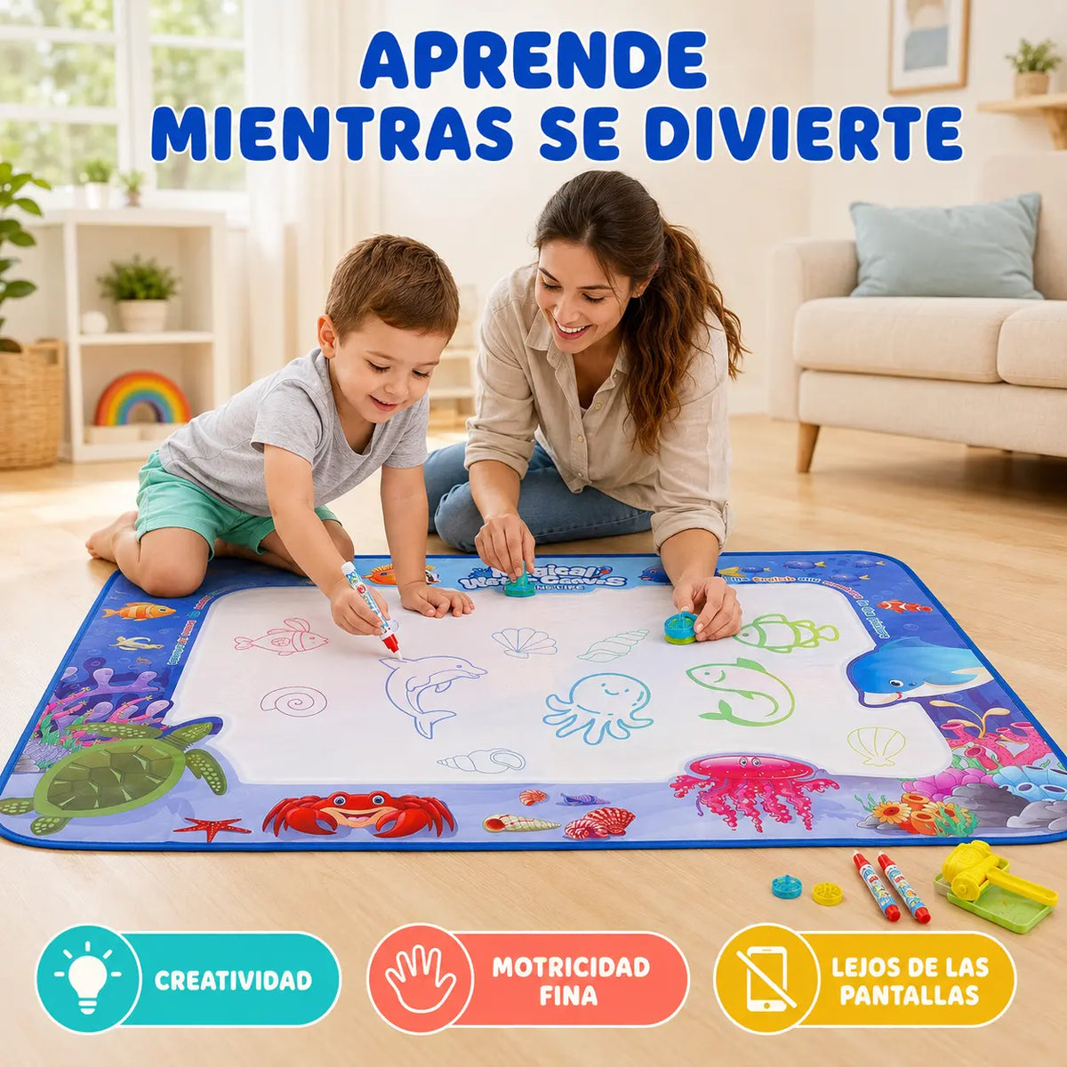 Alfombra Mágica para Dibujar con Agua + Obsequio 🎁