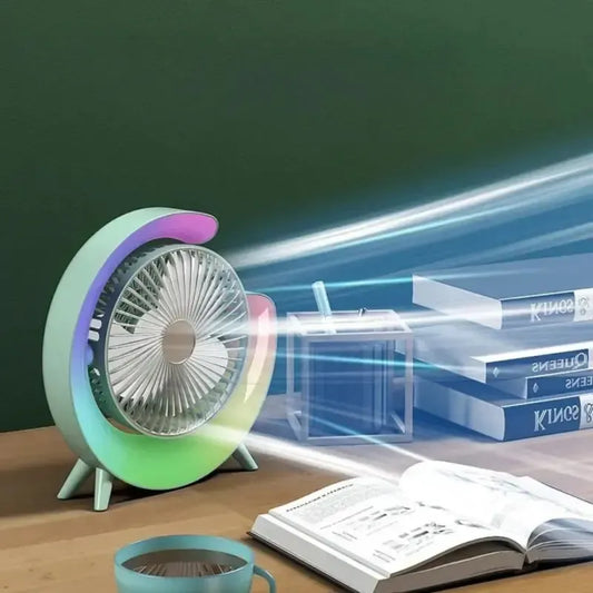 Ventilador de Mesa con Luz RGB 🌀