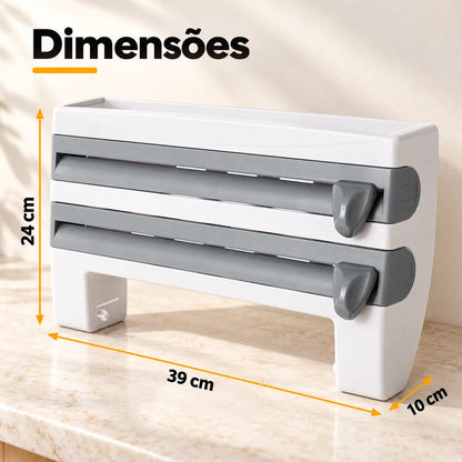Dispensador de Papel de Cozinha 4 em 1