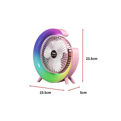 Ventilador de Mesa con Luz RGB 🌀