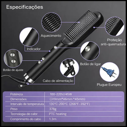 LissBrush™ Pro 💎 Escova Alisadora Instantânea